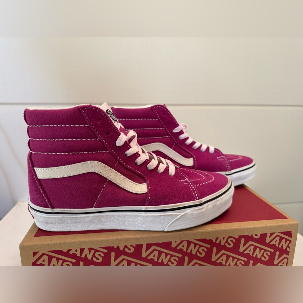 Vans Women's Fuchsia High-Top Sneakers